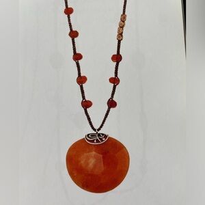 Silpada Moroccan Sunset Necklace 18" adventurine pearl agate quartzite sterling